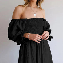 Laden Sie das Bild in den Galerie-Viewer, Gerüschtes Ballonärmelkleid