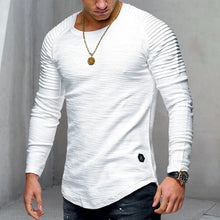 Laden Sie das Bild in den Galerie-Viewer, Langärmliges Zerknittertes T-Shirt für Herren