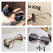Laden Sie das Bild in den Galerie-Viewer, 2020 Vintage Mode Randlose Kristall Sonnenbrille