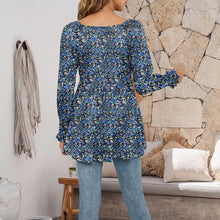 Laden Sie das Bild in den Galerie-Viewer, Bedrucktes T-Shirt mit Puffärmeln