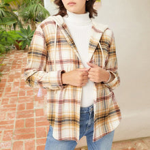 Laden Sie das Bild in den Galerie-Viewer, Geknöpfte Freizeithemdjacke mit Kapuze