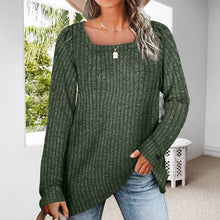 Laden Sie das Bild in den Galerie-Viewer, Square Neck Pit Strip Gebürsteter Freizeitpullover