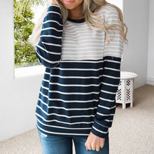 Laden Sie das Bild in den Galerie-Viewer, Modisches Kontrastgestreiftes T-Shirt