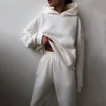 Laden Sie das Bild in den Galerie-Viewer, Lässiges Kapuzenpullover-Set Für Damen