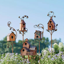 Laden Sie das Bild in den Galerie-Viewer, Kreative Garten-Vogelhaus-Dekoration Aus Metall