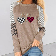 Laden Sie das Bild in den Galerie-Viewer, Langärmeliges Lässiges T-Shirt mit Rundhalsausschnitt