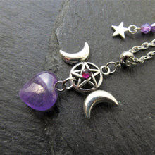 Laden Sie das Bild in den Galerie-Viewer, Einzigartige Halskette mit Stern- und Monddesign
