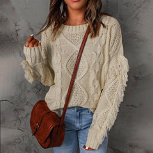 Laden Sie das Bild in den Galerie-Viewer, Pullover Strickpullover mit Rundhalsausschnitt