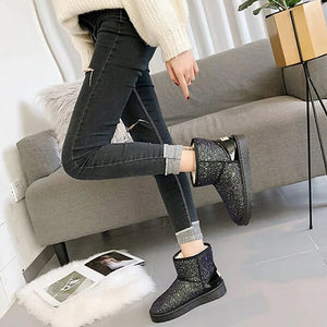 Pailletten-Schneestiefel für Damen