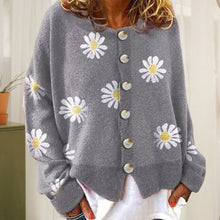 Laden Sie das Bild in den Galerie-Viewer, Süße Strickjacke mit Gänseblümchen