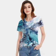 Laden Sie das Bild in den Galerie-Viewer, Einfaches Sommer-T-Shirt mit Aufdruck
