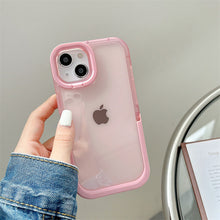 Laden Sie das Bild in den Galerie-Viewer, Transparente iPhone-Handyhülle mit Doppelständer