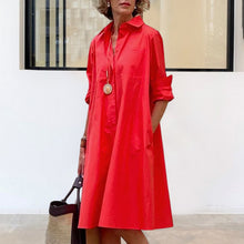 Laden Sie das Bild in den Galerie-Viewer, Locker geschnittenes Hemdkleid