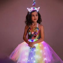 Laden Sie das Bild in den Galerie-Viewer, Beleuchtetes Einhorn Prinzessinnenkleid