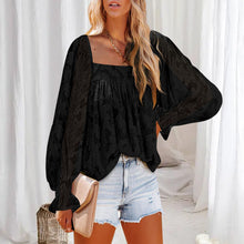 Laden Sie das Bild in den Galerie-Viewer, Langarmshirts für Damen mit quadratischem Ausschnitt