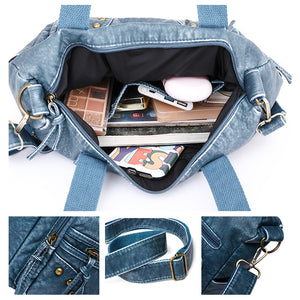 Denim Farbe Tote Handtasche