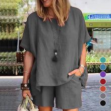 Laden Sie das Bild in den Galerie-Viewer, Lässiges T-Shirt-Set Für Damen