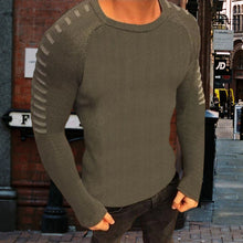 Laden Sie das Bild in den Galerie-Viewer, Langärmliger Strickpullover mit Rundhalsausschnitt