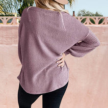 Laden Sie das Bild in den Galerie-Viewer, Damenhemd mit Ballonärmeln und Rundhalsausschnitt