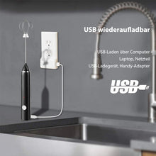 Laden Sie das Bild in den Galerie-Viewer, Handheld 2 in 1 Elektrischer Schneebesen &amp; Milchaufschäumer