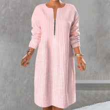 Laden Sie das Bild in den Galerie-Viewer, Einfarbiges Kleid mit Reißverschluss