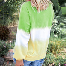 Laden Sie das Bild in den Galerie-Viewer, Langarm-Sweatshirt mit Regenbogen-Farbverlauf