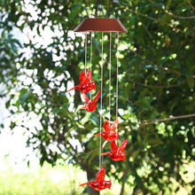 Laden Sie das Bild in den Galerie-Viewer, Solar roter- Vogel Wind Glockenspiel Licht
