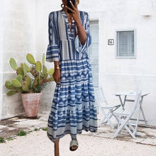 Laden Sie das Bild in den Galerie-Viewer, Geometrisches Boho-Kleid