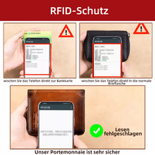 Laden Sie das Bild in den Galerie-Viewer, Herr kurze Lederbrieftasche