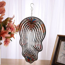 Laden Sie das Bild in den Galerie-Viewer, Metall-Windspiel 3D-Schädel-Ornament