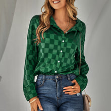 Laden Sie das Bild in den Galerie-Viewer, Lässiges Kariertes Jacquard-Hemd