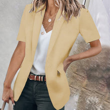 Laden Sie das Bild in den Galerie-Viewer, Lässiger Kurzärmliger Blazer mit Reverskragen