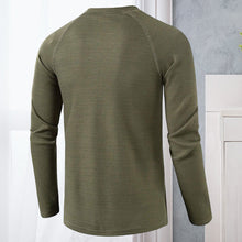 Laden Sie das Bild in den Galerie-Viewer, Einfarbiges Langärmliges T-Shirt für Herren