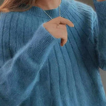 Laden Sie das Bild in den Galerie-Viewer, Einfarbiger Weicher Pullover mit Rundhalsausschnitt