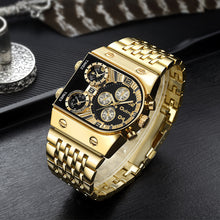 Laden Sie das Bild in den Galerie-Viewer, Leuchtquarzuhr mit mehreren Zeitzonen