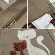 Laden Sie das Bild in den Galerie-Viewer, Umhängetasche aus Segeltuch mit großem Fassungsvermögen und Katzendruck