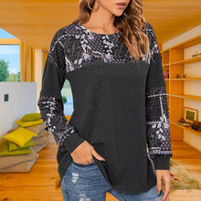 Laden Sie das Bild in den Galerie-Viewer, Bedrucktes Langarm-T-Shirt für Damen