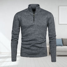 Laden Sie das Bild in den Galerie-Viewer, Einfarbiges Rollkragen-Sweatshirt mit Reißverschluss