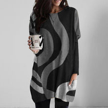 Laden Sie das Bild in den Galerie-Viewer, Pullover mit kontrastierendem geometrischem Muster