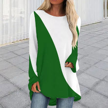 Laden Sie das Bild in den Galerie-Viewer, Langärmeliges Buntes T-Shirt mit Rundhalsausschnitt
