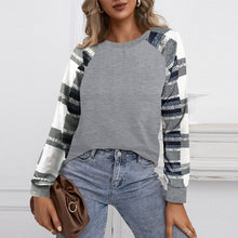 Laden Sie das Bild in den Galerie-Viewer, Lässiges Lockeres Langärmliges T-Shirt mit Rundhalsausschnitt