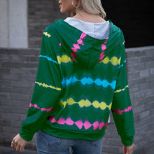 Laden Sie das Bild in den Galerie-Viewer, Übergroßer Langärmliger Kapuzenpullover mit Farbverlauf