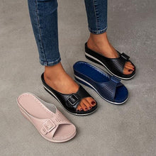 Laden Sie das Bild in den Galerie-Viewer, Damen lässige modische Plateauschuhe mit Keilabsatz