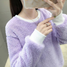 Laden Sie das Bild in den Galerie-Viewer, Einfarbiger Herbst- und Winterpullover für Damen