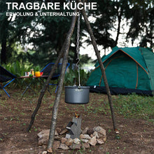 Laden Sie das Bild in den Galerie-Viewer, Dreieckiger Lagerfeuerständer aus Edelstahl