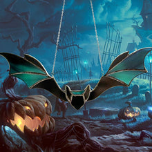 Laden Sie das Bild in den Galerie-Viewer, Halloween Fledermaus Buntglas Fensterbehänge