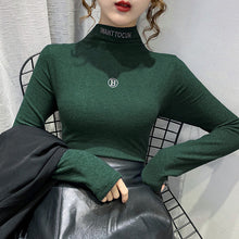 Laden Sie das Bild in den Galerie-Viewer, Warmer Langärmeliger Halbrollkragenpullover  für Damen