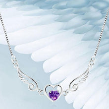 Laden Sie das Bild in den Galerie-Viewer, Engelsflügel Herz Halskette