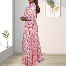 Laden Sie das Bild in den Galerie-Viewer, Geometrischer Multidruck V-Ausschnitt Kimono Jumpsuits