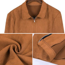 Laden Sie das Bild in den Galerie-Viewer, Fleecejacke aus Hirschleder für Herren